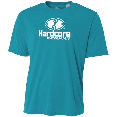 Hardcore Men's Short Sleeve Rash Guard Surf Shirt - Relaxed Fit Swimwear Designed for Combined Comfort and Performance