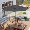 FUFU&GAGA 11FT Outdoor 3-Tier Patio Umbrella with Crank & LED Lights - 2 of 4