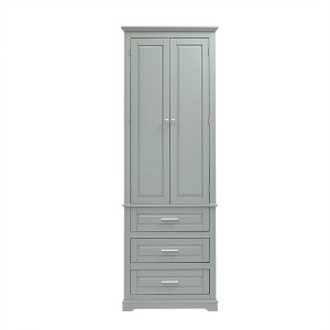 XINGHANZHENXUAN Tall 3-Drawer Storage Cabinet for Bathroom & Office, Adjustable Shelf & Anti-Tip Kit, Water-Proof Painted Finish - 1 of 4