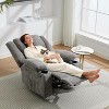 Manual Recliner w/Massage & Heating - 385Lb Capacity Accent Chair for Living Room, Bedroom, 155° Tilt, Cup Holders, Single-Box Delivery - 2 of 4