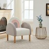 FONTOI Living Room Accent Chair, Bedroom Comfy Chair Sofa Chair Lazy Armchair Cloud Chair Cute, Teddy Fabric, Multicolored 27.1"* 26.3"*31.1" - 2 of 4