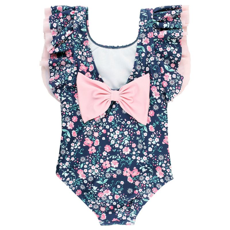 RuffleButts Baby Girls Butterfly One Piece Swimsuit, 3 of 5