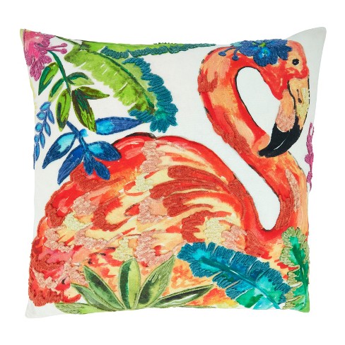 Saro Lifestyle Flamingo Pillow Down Filled 20 Square Multi Target