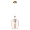 Livex Lighting Art Glass 1 - Light Pendant in  Antique Brass - 4 of 4