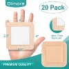 Dimora Silicone Foam Dressing with Border 4"x4" 20ct Waterproof Adhesive Wound Dressings for Moderate to Heavy Exudate Care. - 2 of 4