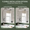 HBEZON Medicine Cabinet with Mirrors, Recessed/Wall Mounted Bathroom Cabinet, Adjustable Shelves, Soft-Close Hinge, Rectangular, Aluminum, Silver - 3 of 4