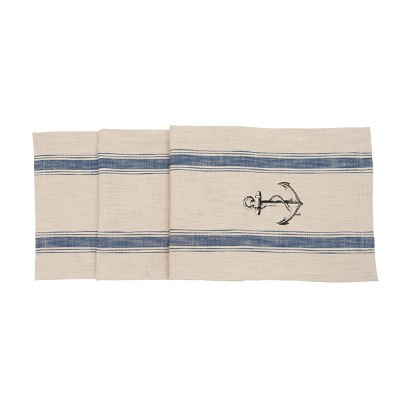 C&F Home 13" x 72" Anchor Feed Sack Table Runner