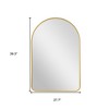HomeRoots 39" Gold Arch Metal Framed Bathroom Vanity Mirror - 3 of 4