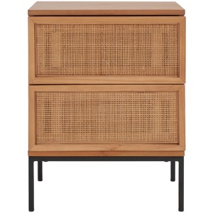 Zadie 2 Drawer Rattan Nightstand - NST5007 - Safavieh - 1 of 4