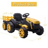 Jojoka 12V Ride On Tractor with Remote Control with Detachable Trailer, Dual 35W Motors/Safety Belt/LED Lights - 4 of 4