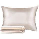 Dreamzie - 1 x 19 Momme Silk Pillowcase, Double Sided Luxury Silk - Gold