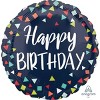 Anagram 5pc Pre-Inflated Helium 'Happy Birthday' Balloon Bouquet Red/Blue - 3 of 4