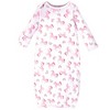 Luvable Friends Baby Girls Cotton Long-Sleeve Gowns 4pk, Rainbow, 0-6 Months - 2 of 4