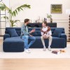 104.7'' Chenille L-Shaped Modular Sectional Sofa with High-Density Sponge, No-Assembly Couch - 2 of 4