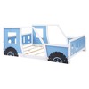 Sapphtopaz Car-Shaped Bed Frame for Kids with Headboard Platform Bed with Wheels and Slats for Boys & Girls, Bedroom, Nursery - 4 of 4