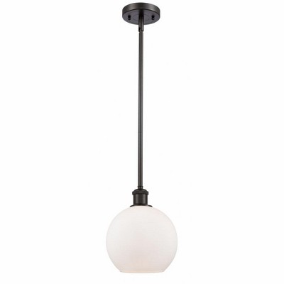 Athens - 1 Light Stem Hung Mini Pendant In Industrial Style-10 Inches Tall and 8 Inches Wide