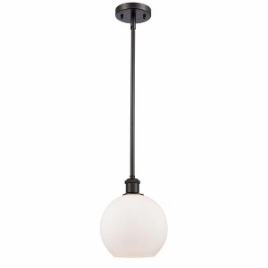 Athens - 1 Light Stem Hung Mini Pendant In Industrial Style-10 Inches Tall and 8 Inches Wide - 1 of 1