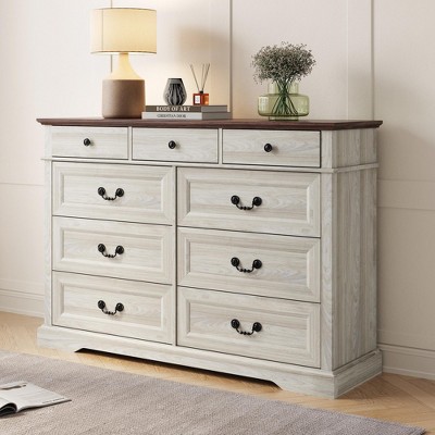 Drawers Dresser for Bedroom, Wood Bedroom Dresser Farmhouse Drawer Chest