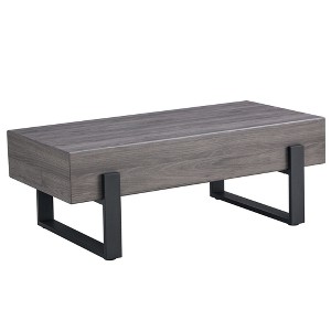 NicBex 47.2 Inch Rectangle Coffee Table with MDF Tabletop,Side Center Table for Living Room,Bedroom,Gray/Brown - 1 of 4