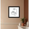 HomeRoots Empty Toilet Paper Roll Black Framed Print Wall Art - 2 of 3