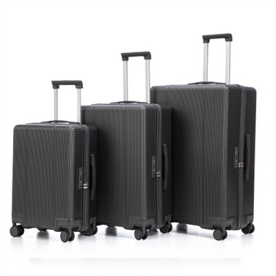 BEAFUP 20"/24"/28" 3 pcs/set in ABS Spinner Wheel Luggage, Carry on Suitcase, Matching Color, TSA Combination Lock