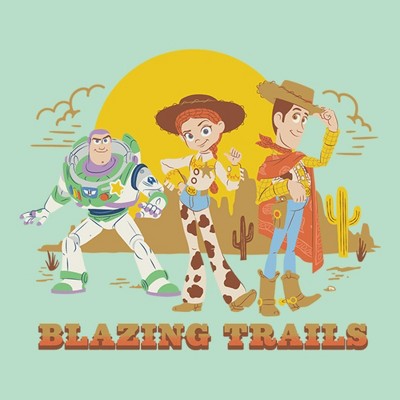 Toy Story Girls Toy Story 5 Blazing Trails T Shirt - Mint - Medium — фото 2