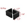 Unique Bargains Rubber L-Shaped Iron Leg Furniture Foot Covers 1.7" x 1.7" x 1.14" 10 Pcs Black - 3 of 4