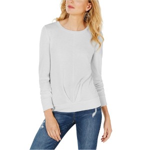 I.N.C International Concepts Womens Pleat Front Pullover Sweater, Grey, Large - 1 of 1