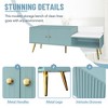 KTMBDW Modern Shoe Storage Bench with Hidden Storage and Upholstered Cushions for Bedside, Living Room and Entryway, Office - 4 of 4