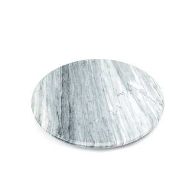White Marble 12" Round Lazy Susan Serving Tray