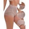 INSPIRE CHIC Women's High-Waisted Butt Lifting Tummy Control Lightweight Shaping Panties 2 Packs - 3 of 4