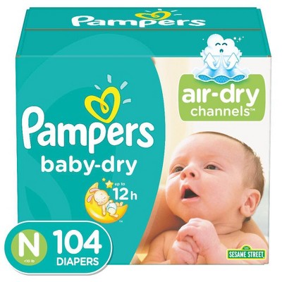 pampers diaper taped newborn small size