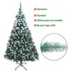 Green and White, 7FT Artificial Christmas Tree with 870 Branch Tips and Metal Stand , Christmas Decor for Home and Office - 3 of 4