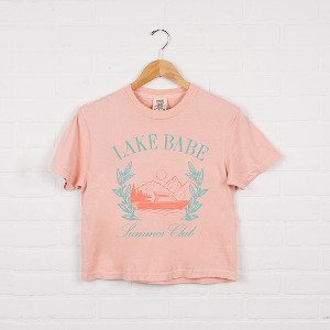 Simply Sage Market Women's Lake Babe Boat Relaxed Fit Cropped Tee - 1 of 2