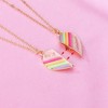 Best Friend Necklaces for 2 – Matching Heart & Rainbow Set (Teen Girls Gift for Birthday/Christmas) - 2 of 4