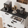 Farmhouse Entrance Table with 2 Doors and 2 Drawers, Wooden Console Table with Storage,Coffee Bar Closet,Sofa Table for Kitchen, Hallway, Dining Room - 4 of 4