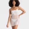 Women's Straight Neck Lingerie Babydoll Slip Dress - Auden™ - 3 of 3
