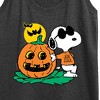 Women's - Peanuts - Joe Cool Pumpkin Graphic Racerback Tank - 2 of 4