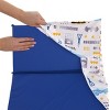 NoJo Warner Bros. Batman The Caped Crusader Blue, Yellow and White Bat-Signal and Batmobile Preschool Nap Pad Sheet - 4 of 4