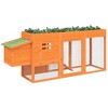 vidaXL Chicken Coop Hen House/Brown Pine Poultry Cage with Run, 80.3"x19.7"x33.1" / Rabbit and Small Animal Hutch - 3 of 4