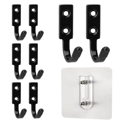 phiestina Stainless Steel Hooks, Multi-Scenario Entrance Hall Hooks for Student Schoolbags, Set of 5