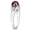 EVERLY JEWELRY |Freshwater Multi-color Option Pearl and Diamond Sterling Silver Ring. - 2 of 4