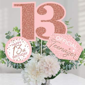 Big Dot of Happiness Girl 13th Birthday - Square Favor Gift Boxes -  Official Teenager Birthday Party Bow Boxes - Set of 12 