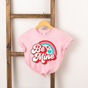 The Juniper Shop Be Mine Rainbow Toddler Short Sleeve Tee - 1 of 2