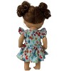 Doll Clothes Superstore Blue Dress With Flowers Fits 14 Inch Baby Alive And Little Baby Dolls - 4 of 4