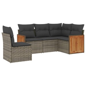 vidaXL Garden Sofa Set Grey - 1 of 4