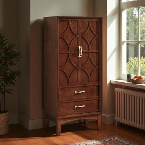 Mshliw 53.5" Tall Modern Kitchen Pantry Cabinet with Doors & Drawers, Retro Solid Wood–MDF Sideboard Buffet Storage for Entryway, Living Room - 1 of 4