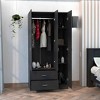 NicBex 70.80"H Armoire Wardrobe Closet Storage Cabinet with 3 Doors & 2 Drawers for Bedroom - 4 of 4