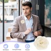 Unique Bargains Silk Alloy Camellia Flower Brooch Lapel Pin for Men Women Suit 2 x 1.3 inch 1 Pc - 4 of 4