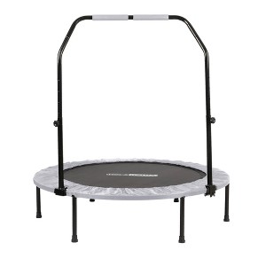 HolaHatha Foldable Mini Fitness Trampoline with Adjustable Handle, 40 in., White - 1 of 4